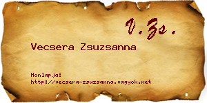 Vecsera Zsuzsanna névjegykártya